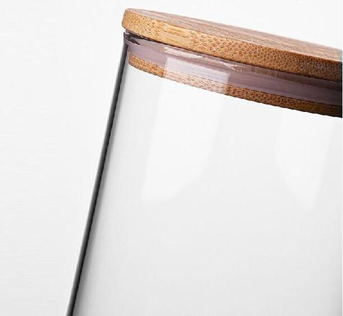 糖果玻璃储物密封罐 玻璃茶叶罐产品,图片仅供参考,生产批发竹木盖